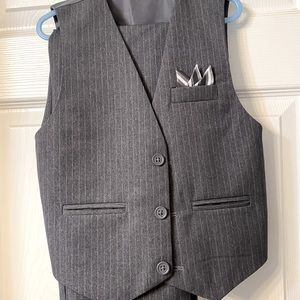 Boys Pin Striped Vest & Pant Suit- Size XS-5/6